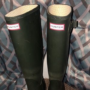 Olive green hunter rain boots